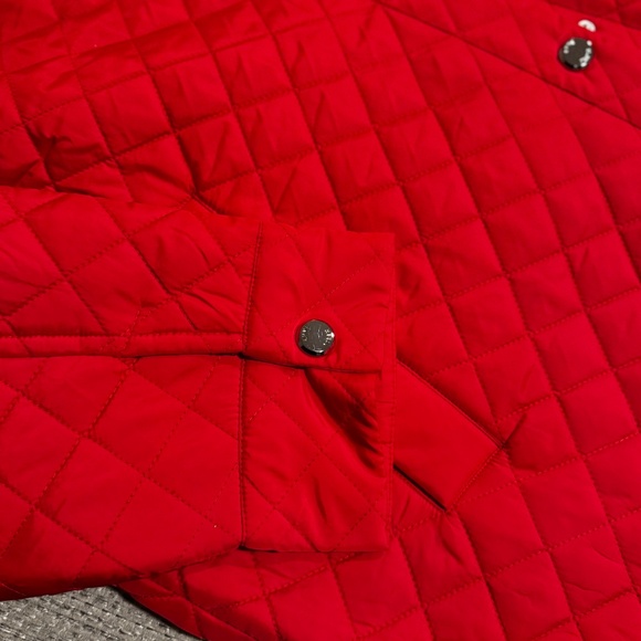 NWT Anne Klein Women's Ladies' Mid Weight Quilted Button Up Jacket, Red XXL 2XL - Picture 9 of 16